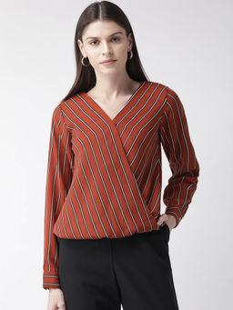 Twenty Dresses by Nykaa Fashion - Rust Brighten The Formal Play Top