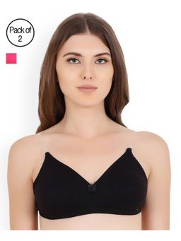Floret - Pack of 2 Solid T-shirt Bra - Multi-Color