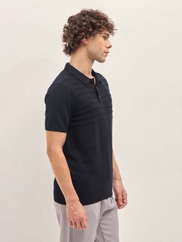 The Bear House - Mens Self Design Regular Fit T-Shirt