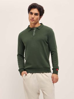 The Bear House - Solid Slim Fit Polo Collar T-Shirt