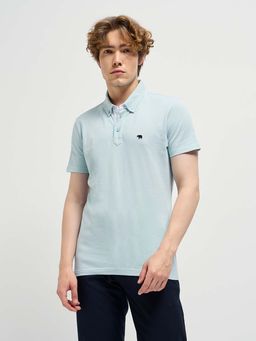 The Bear House - Solid Slim Fit Polo Collar T-Shirt