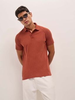 The Bear House - Mens Solid Regular Fit Polo T-Shirt