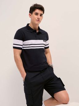 The Bear House - Mens Stripes Regular Fit Polo Collar T-Shirt