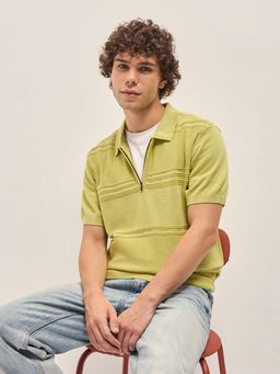 The Bear House - Mens Self Design Regular Fit T-Shirt