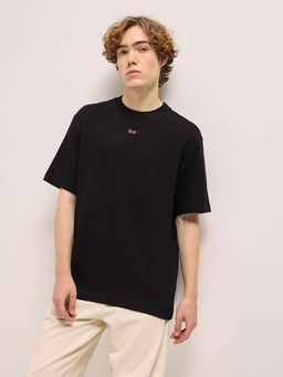 The Bear House - Mens Black Back Graphic Oversized T-Shirt