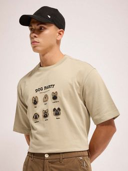 The Bear House - Printed Oversize Crew Neck T-Shirt