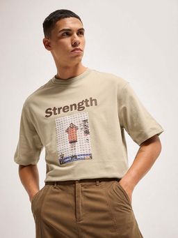 The Bear House - Graphic Printed Oversize Crew Neck T-Shirt