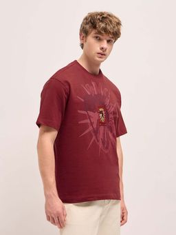 The Bear House - Mens Cotton Printed Oversized T-Shirt