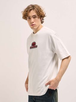 The Bear House - Mens White Back Graphic Oversized T-Shirt