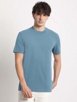 The Bear House - Blue Mens Relaxed Fit Crew Neck T-Shirt