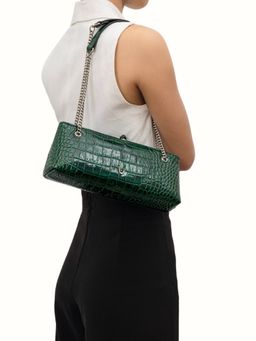 Hidesign - Womens Green Schiphol-01 Party Shoulder Bag (M)