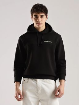 Calvin Klein - Black Logo Regular Fit Cotton Hoodie