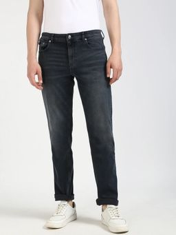 Calvin Klein - Men's Navy Blue Mid-Wash Mid Rise Jeans