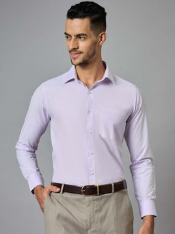 Louis Stitch - Men's Lilac Full Sleeves Regular Fit Formal Shirt