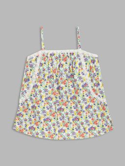 Blue Giraffe - Girls Multi-Color Printed Top