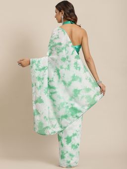 Akhilam - Poly Silk Green Embellished Celebrity Saree With Unstitched Blouse