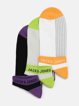 Jack & Jones - Men Printed Multi-Color Socks (Pack of 3)