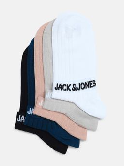 Jack & Jones - Men Solid Multi-Color Socks (Pack of 5)