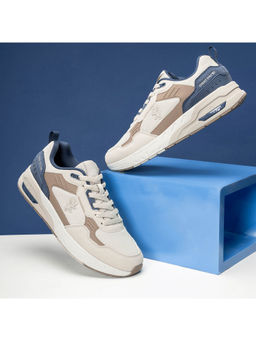 Red Tape - Men Colorblocked Beige and Navy Lifestyle Sneakers