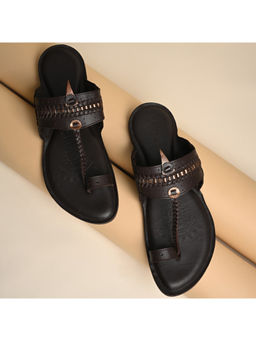 REGAL - Brown Men Leather Casual Kolhapuris