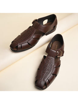 Imperio - Brown Men Leather Pathani Sandals