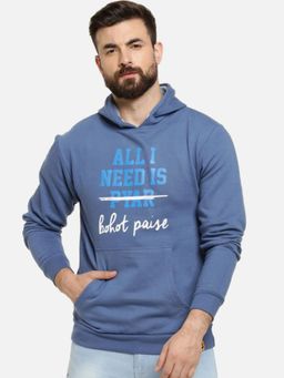 Campus Sutra - Men Printed Full Sleeve Stylish Casual Hooded Sweatshirts