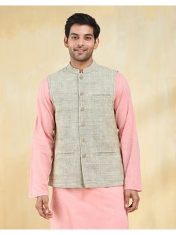 Fabindia - Beige Cotton Nehru Jacket