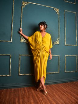 WHY SO BLUE - Raha Kaftan Style Midi Dress