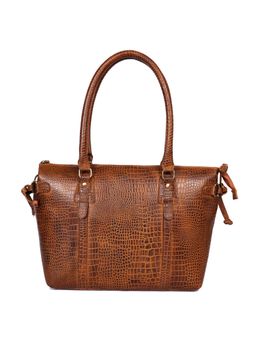 Celtic - New Stylish Bronze Leather Tote Bag