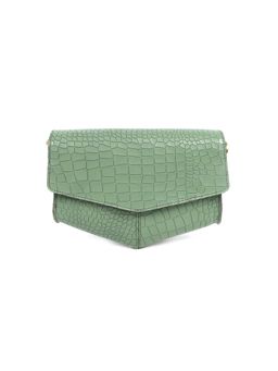 Celtic - Green Croco Leather Small Sling Bag