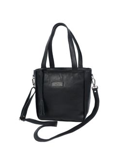 Celtic - Unisex Black Solid Hand Bag With Detectable Strap