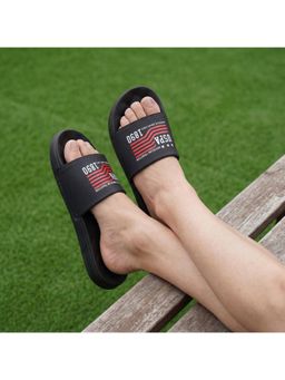 U.S. POLO ASSN. - AXER Mens Black Sliders