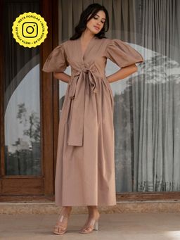 B'Infinite - Classy Beige Slay Dress