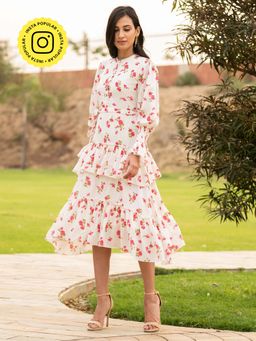 B'Infinite - Orchid Asymmetric Layered Dress