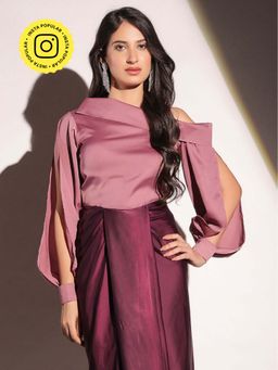 B'Infinite - Blush Pink One Shoulder Top