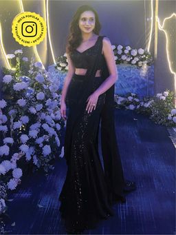 B'Infinite - Eclipse Pre Draped Saree with Stitched Blouse