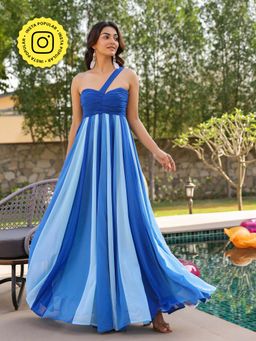 B'Infinite - Shades Of Blue Maxi Dress