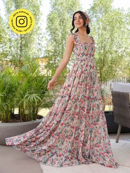 B'Infinite - Magnolia Bloom Smocked Tiered Maxi Dress