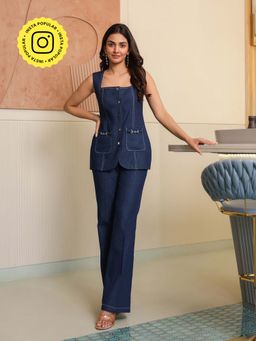 B'Infinite - Denim Blue Co-Ord (Set of 2)
