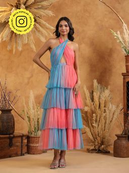 B'Infinite - Multi-Color Candy Tulle Tiered Dress