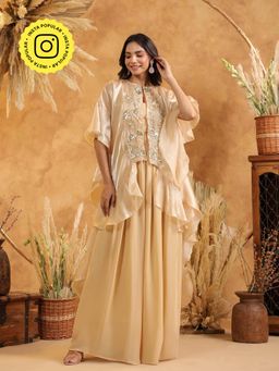 B'Infinite - Golden Glow Luxe Embellished Gown with Jacket