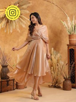 B'Infinite - Mocha Aura Flow Rose Gold Gowns