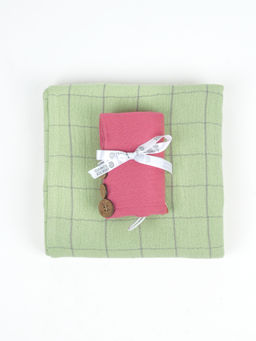 Doctor Towels - Multi-Color Banana Double Cloth Medium Bath Towel And Hair Towel Pack of 2