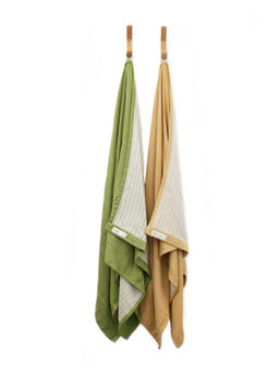 Doctor Towels - Multi-Color Aloe vera Double Cloth Medium Bath Towel Pack of 2