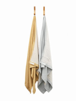 Doctor Towels - Multi-Color Aloe vera Double Cloth Medium Bath Towel Pack of 2