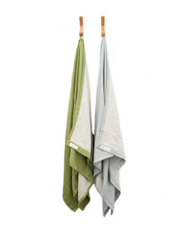 Doctor Towels - Multi-Color Aloe vera Double Cloth Medium Bath Towel Pack of 2