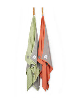 Doctor Towels - Multi-Color Banana Double Cloth Medium Bath Towel Pack of 2