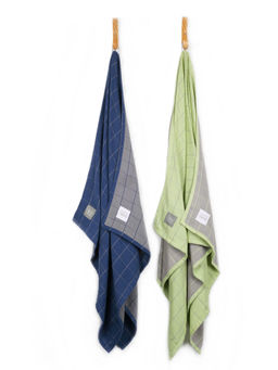 Doctor Towels - Multi-Color Banana Double Cloth Medium Bath Towel Pack of 2