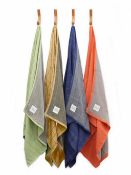 Doctor Towels - Multi-Color Banana Double Cloth Medium Bath Towel Pack of 4
