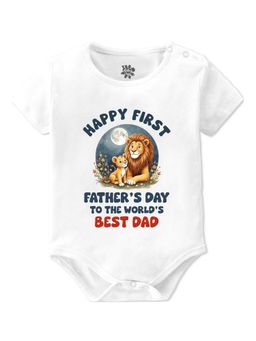 Baby Buzz - Kids Happy First Father's Day To The World's Best Dad Printed Cotton Onesies